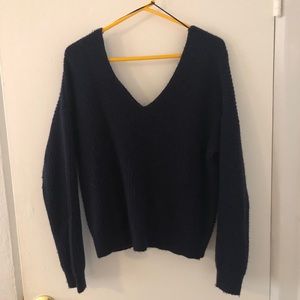 Anthropologie navy blue soft sweater